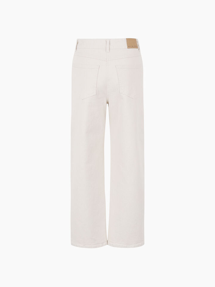 Cream-colored straight jeans - sisley k jeans regular - Creamy White | Sisley K image number 2